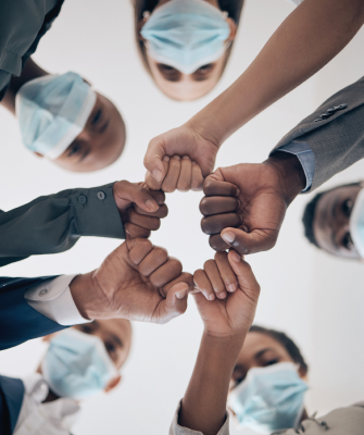 People joining hands in unity to support organ donation awareness